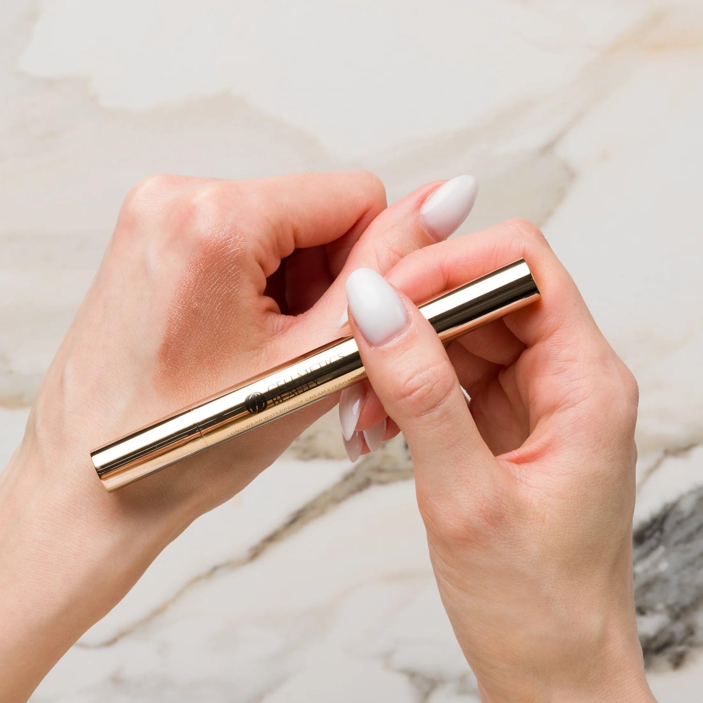 CELLMETICS BEAUTY Long-Wear Waterproof Cream Eyeshadow Stick (Champagne (03)) | Blendable Eye Makeup, Crease-Proof, Smooth-Glide | Eye Shadow for Older Women | Easy Application, Lift & Define