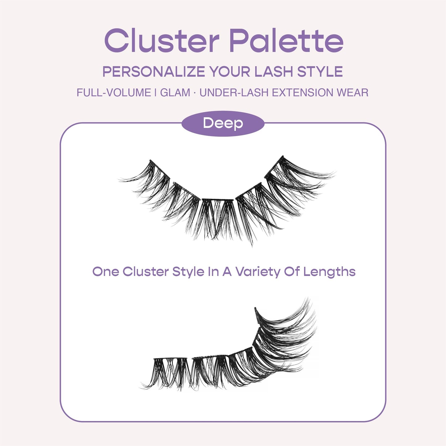 i-ENVY Cluster Palette Kit, DIY Lash Makeup, Customizable Under Lash Extension Layering All in One Convenience, Mini Applicator & Mascabond Glue Included (Deep)