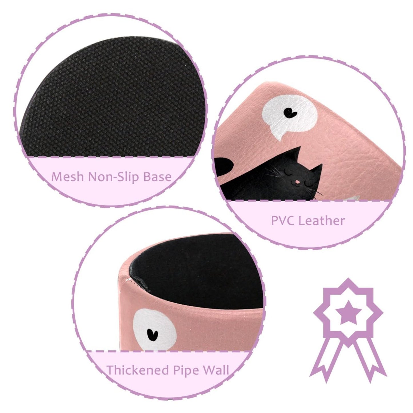 Black and White Cats Pen Holder Pencil Organizer for Desk, 3.1” x 3.1” x 3.9” Pencil Cup Office Supplies, Large Capacity Cute Pen and Makeup Brush Holder for Home, School, Desktop