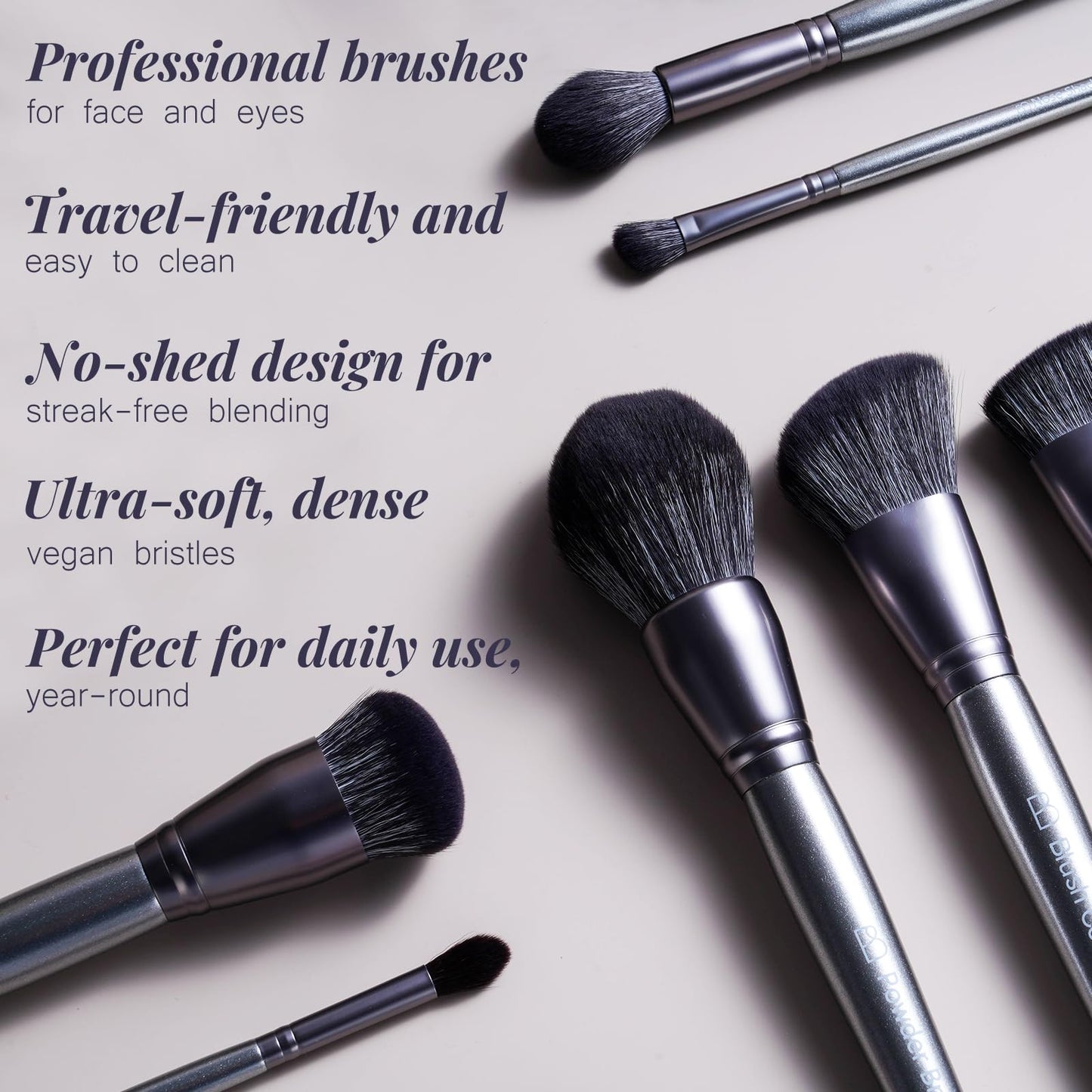 BS-MALL Makeup Brushes Set for Women 20 Pcs EVA Travel Case, Professional Makeup Brush Kit for Foundation, Concealer, Blush, Powder & Eyeshadow, Soft Synthetic Brushes for Beginners, Beauty Lovers