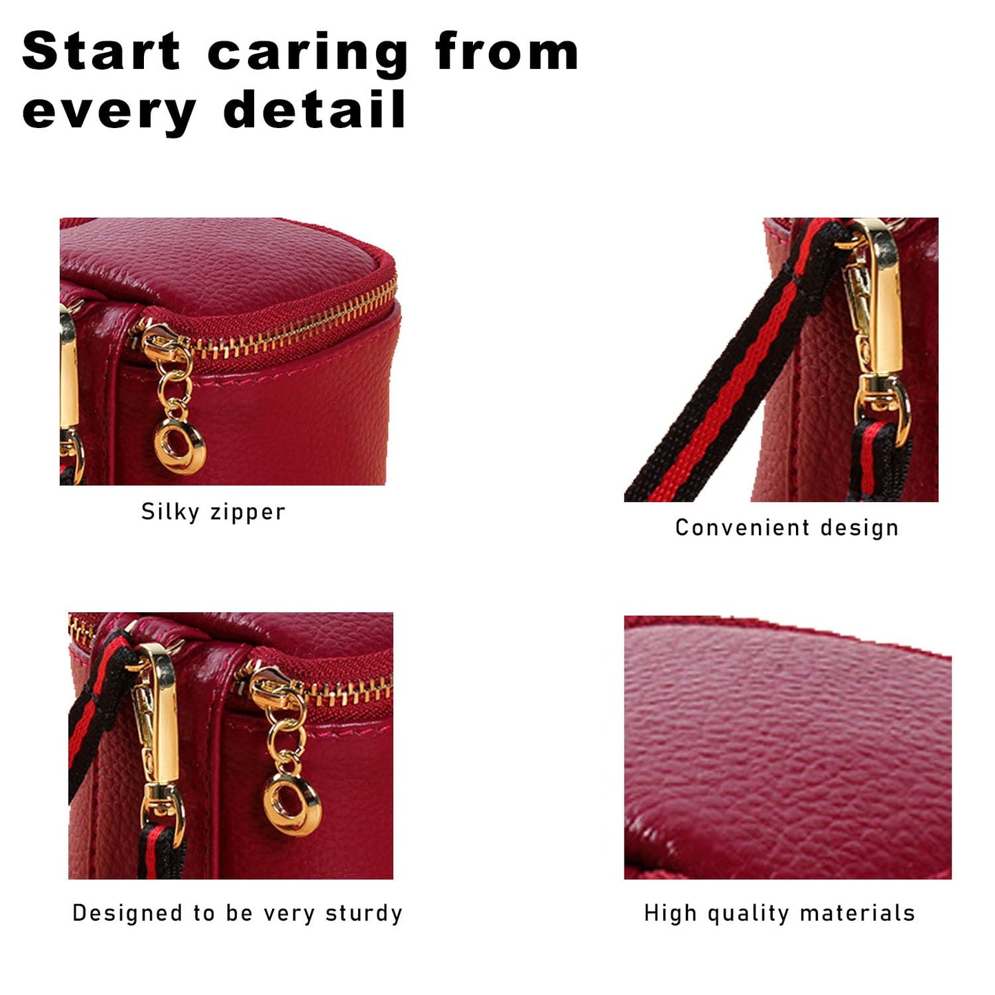 YRMLYMOP Travel Makeup Bag, Portable Makeup Bag, Mini Makeup Bag, Used For Jewelry, Lipstick, Makeup Box, And Small Item Storage (claret)