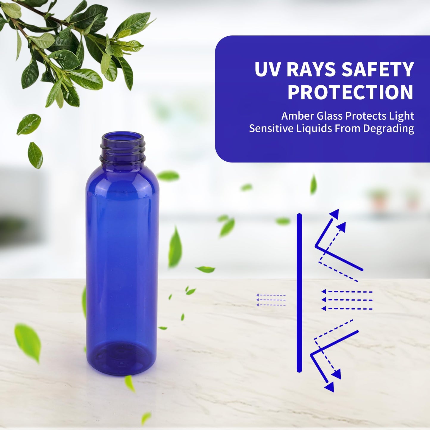 YEUIKERR 36 Pack Blue Plastic Spray Bottles 8 oz Small Spray Bottle Fine Mist Cleaning Spray Bottles, 8 oz Empty Sprays Bottle Bulk for Travel, Essential Oils, Cleaning