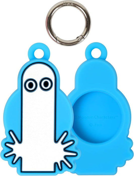 iFace Moomin Character Figure Case [Compatible with Apple AirTag] – Silicone Protective Keychain Cover [Carabiner Clip Included] – Hattifattener