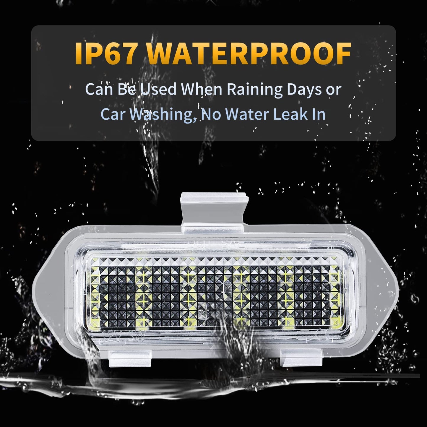 LED Puddle Mirror Lights for Chevy Silverado 1500 Classic Avalanche 1500 2500 GMC Sierra 1500 Classic Cadillac Escalade/Escalade ESV EXT Yukon XL 1500 2500, 6000K White