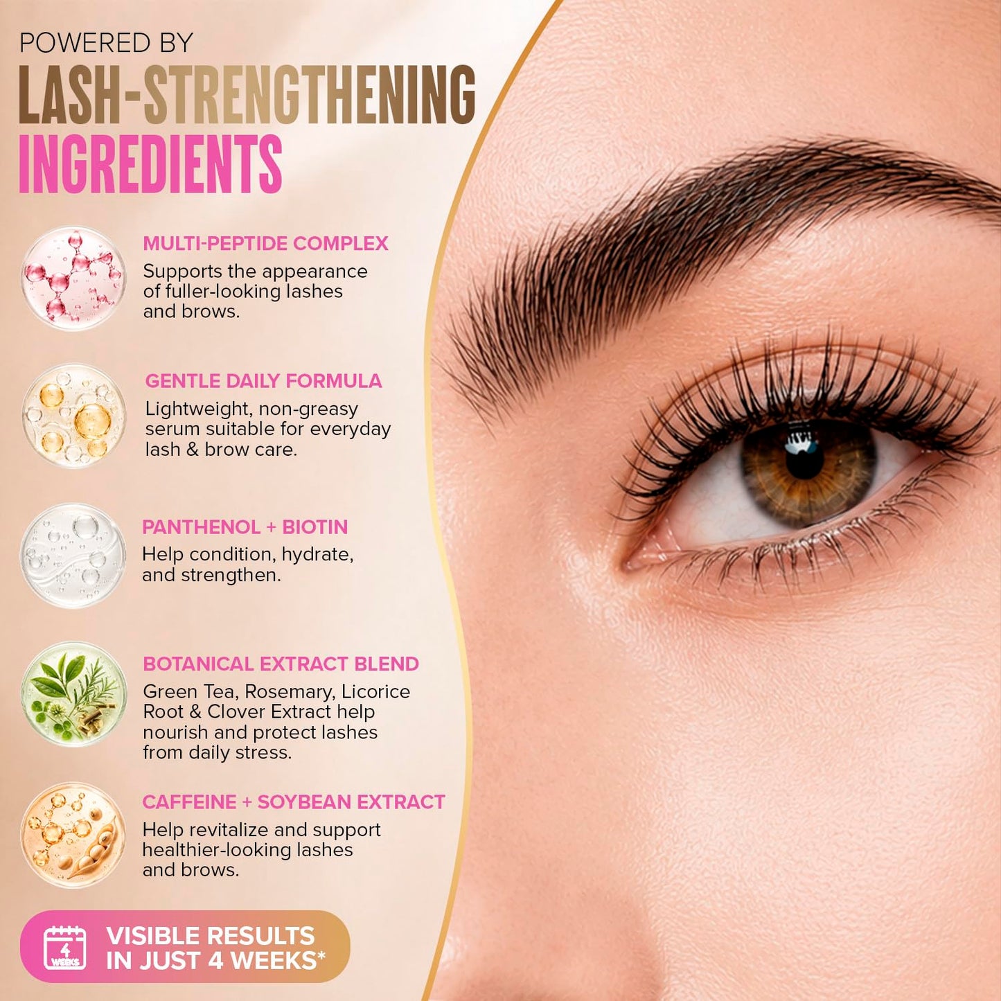 Stacy Lash Korean Lash Serum for Eyelash Growth (0.17fl.oz / 5ml) | Thickness and Growth Serum | Eyebrow & Eyelash Enhancing Serum for Natural Lashes & Brows