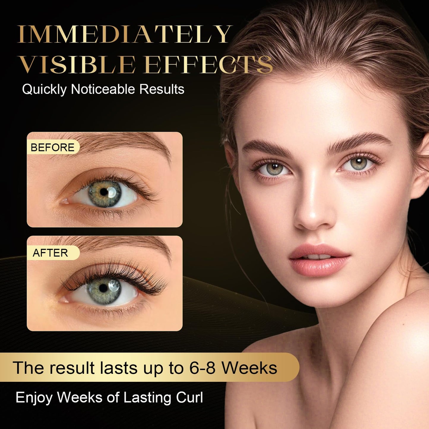 Eyelash Lift Kit – DIY Lash Lift Kit Lash Perm Set for Natural Curl & Long-Lasting Lift | Gentle Formula & Easy Application, Eyelash Perm Kit