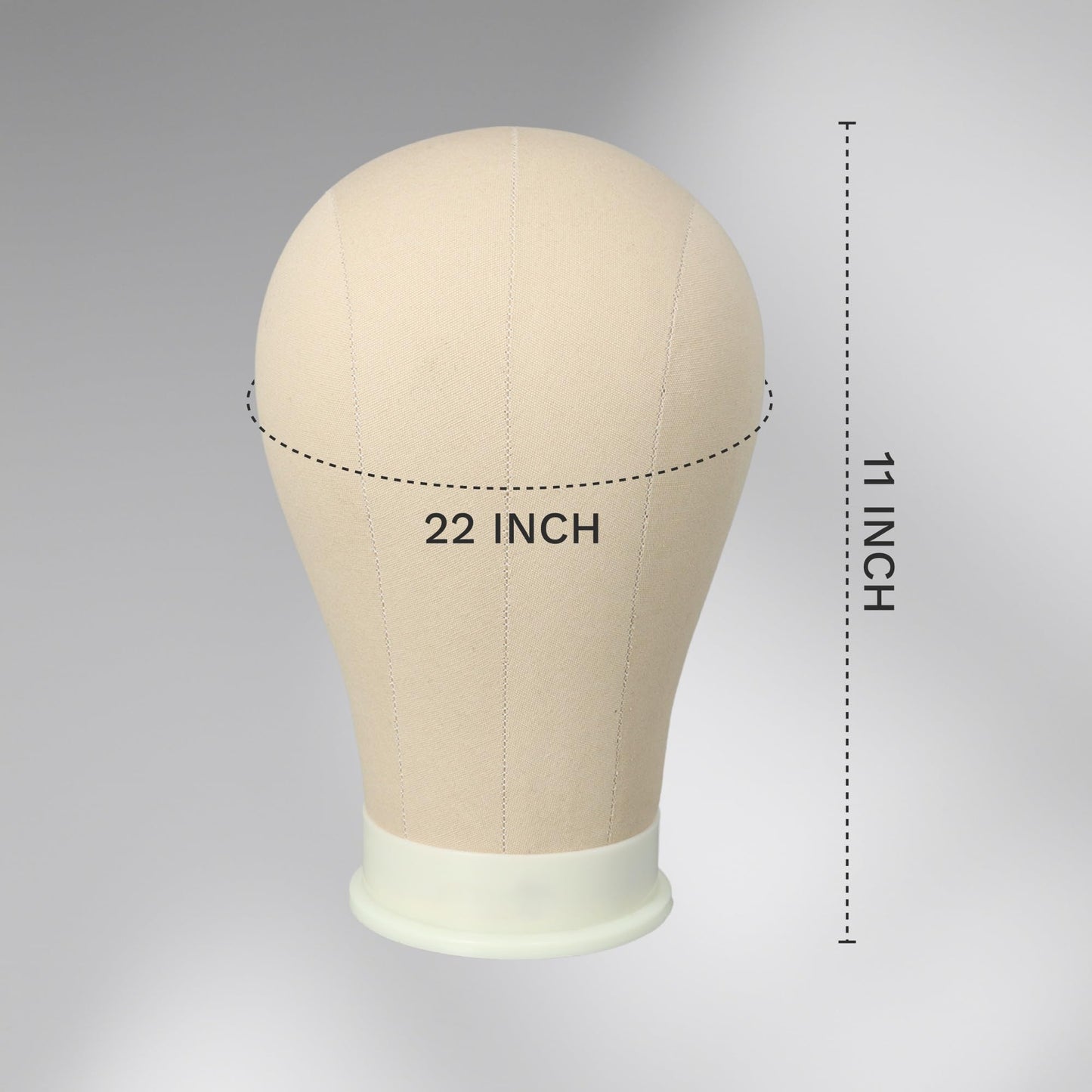 22 Inch Wig Head for Wig, Canvas Mannequin Head with Mount Hole, Manikin Head for Wig Making, Styling and Display, Head Contour More Realistic