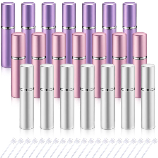 Tessco for you 21 Pcs Atomizer Perfume Bottles 5 ml Mini Atomizer Sprayer for Perfume Bulk Refillable with Pump for Travel Outgoing (Mixed Color)
