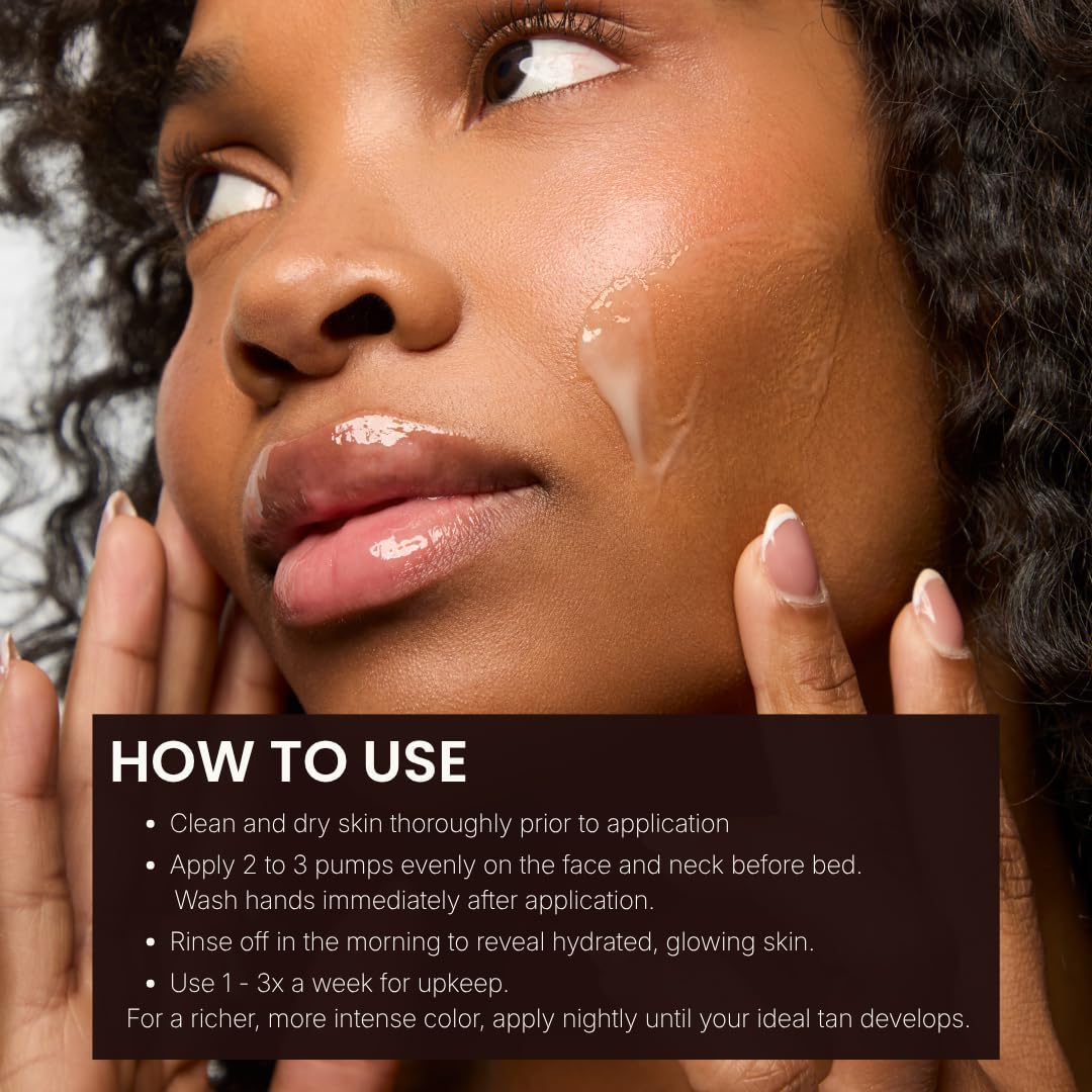 The Night Affair Face Self Tanner - Sunless Tanner, Gradual Glow Tan Mask