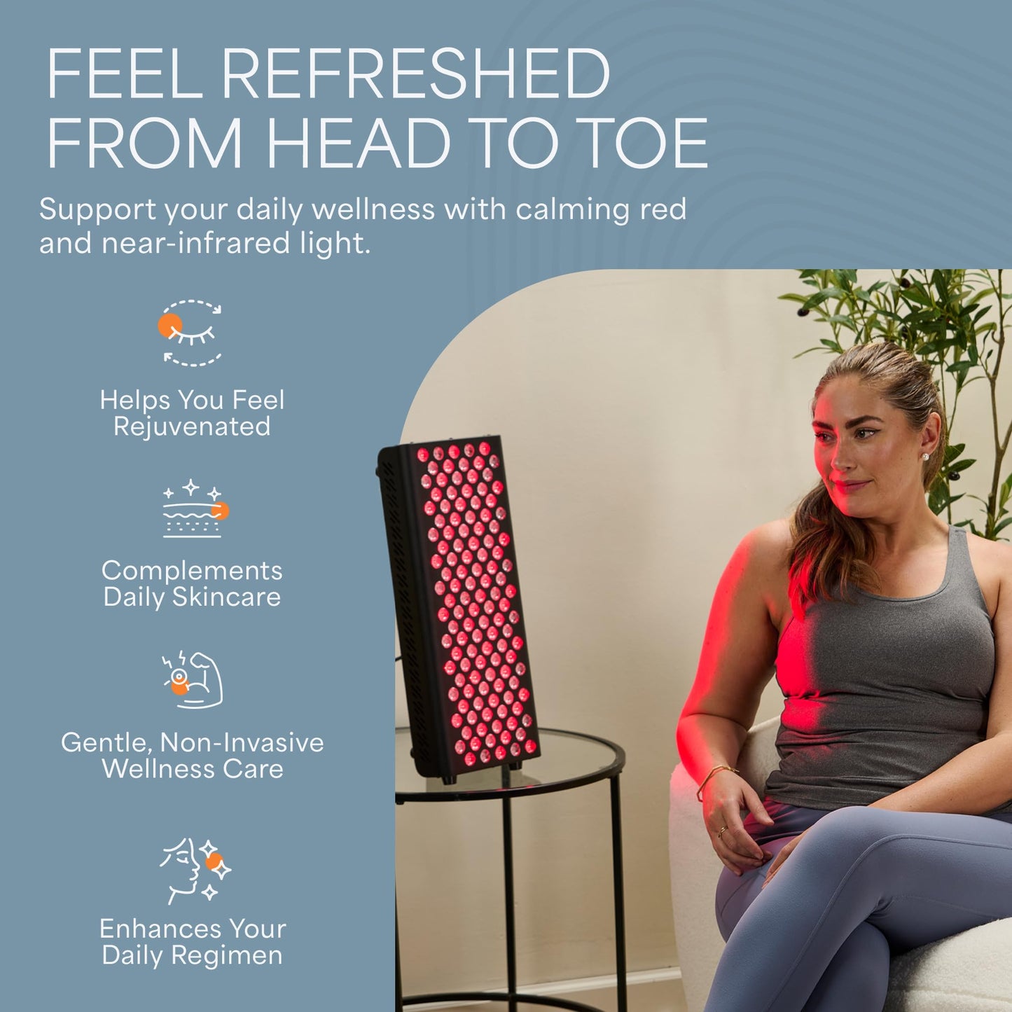 Lifepro Red Light Therapy for Body Panel - 90 & 120 Dual Chip LEDs - 660nm & 850nm Near Infrared Full Body Red Light Therapy Panel - for Daily Wellness & Comfort -Includes Hanging Kit and Eyewear
