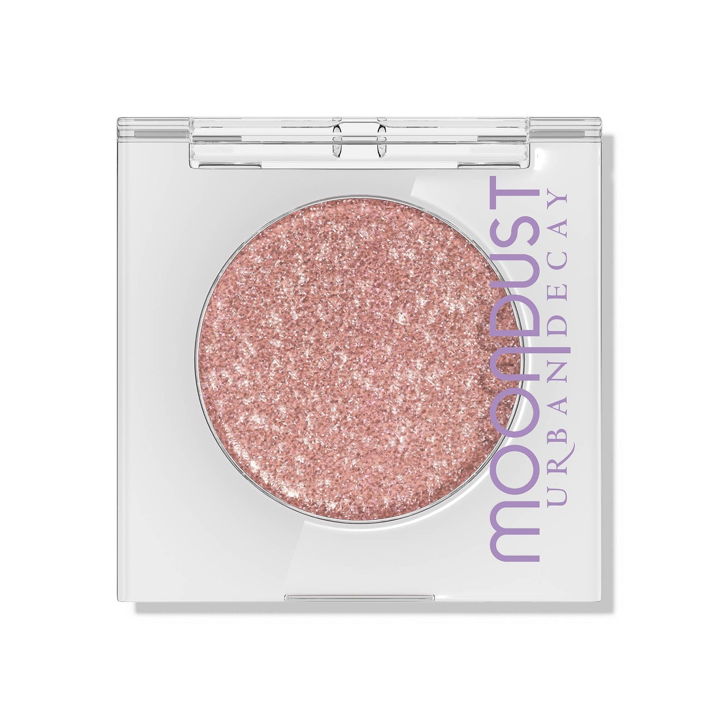 Urban Decay 24/7 Moondust Glitter Eyeshadow Single - Sparkly Eye Glitter Makeup, Long-lasting, Highly Reflective Shimmer, Eye Shadow Topper, Crushin' Hard (Peach Pink with Silver Pearls) - 0.06 oz