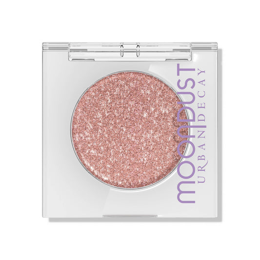 Urban Decay 24/7 Moondust Glitter Eyeshadow Single - Sparkly Eye Glitter Makeup, Long-lasting, Highly Reflective Shimmer, Eye Shadow Topper, Crushin' Hard (Peach Pink with Silver Pearls) - 0.06 oz