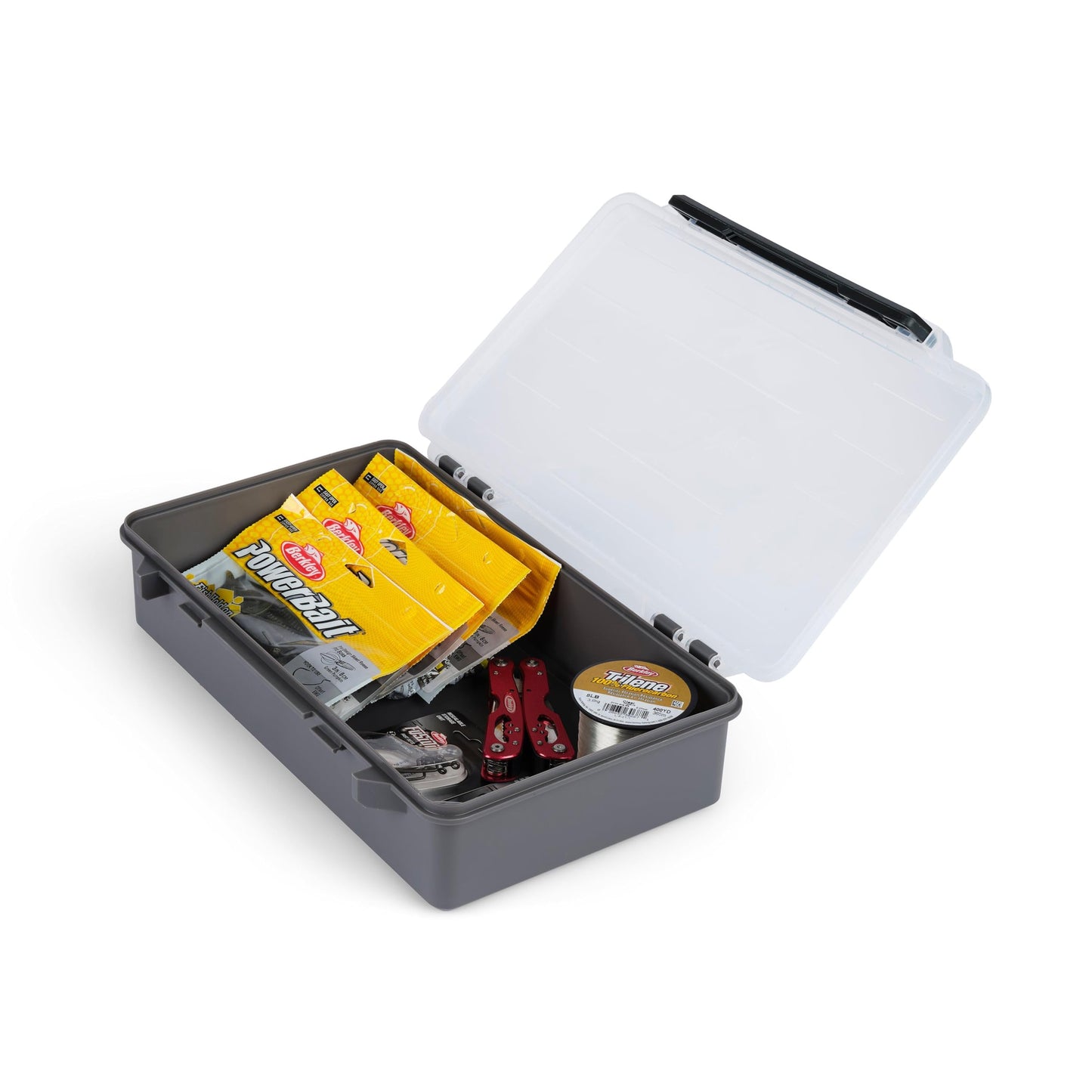 Plano StowAway 3700 Deep Open Stow Tackle Box, with Corrosion-Preventive Rustricor, Single Latch Design, Transparent DuraView Lid, Stackable Storage for Fishing Bait, Lures and Gear