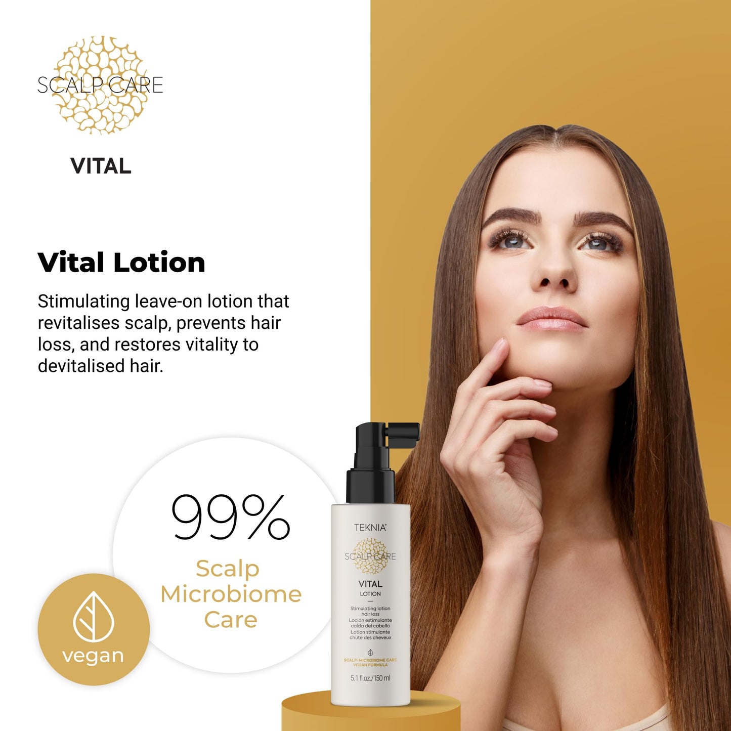 Lakmé Teknia Scalp Care Vital Stimulating Lotion, Anti Hair Loss Treatment, 5.1 Fl Oz