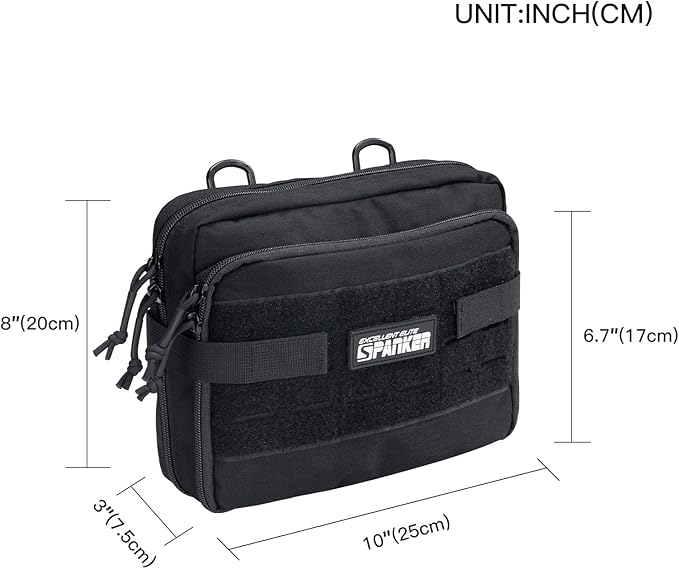 EXCELLENT ELITE SPANKER Tactical Molle Admin Pouch Utility Organizer EDC Medical Bag Utility EDC Tool Pouch with Shoulder Strap Attachment Pouches Waist Bag