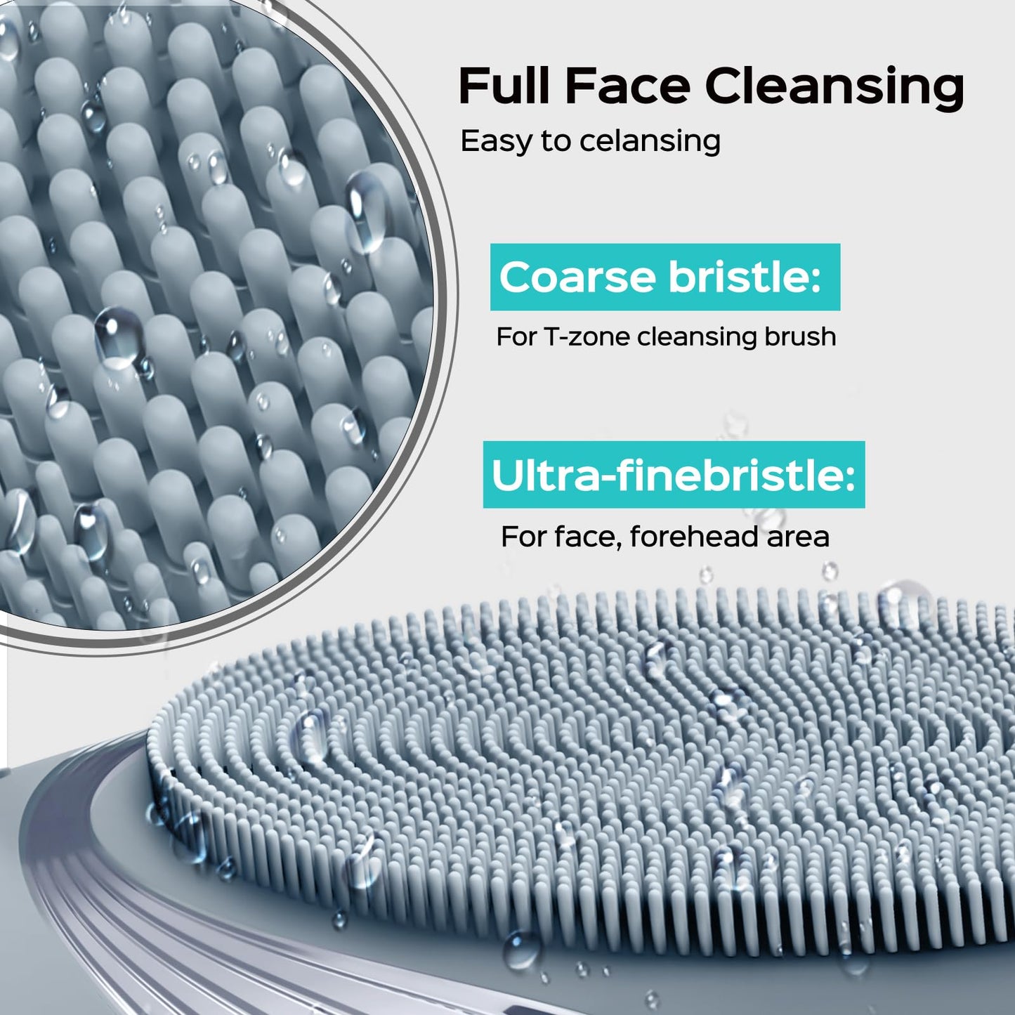 COSLUS FBS01 Facial Cleansing Brush Face Scrubber, Compact for Travel