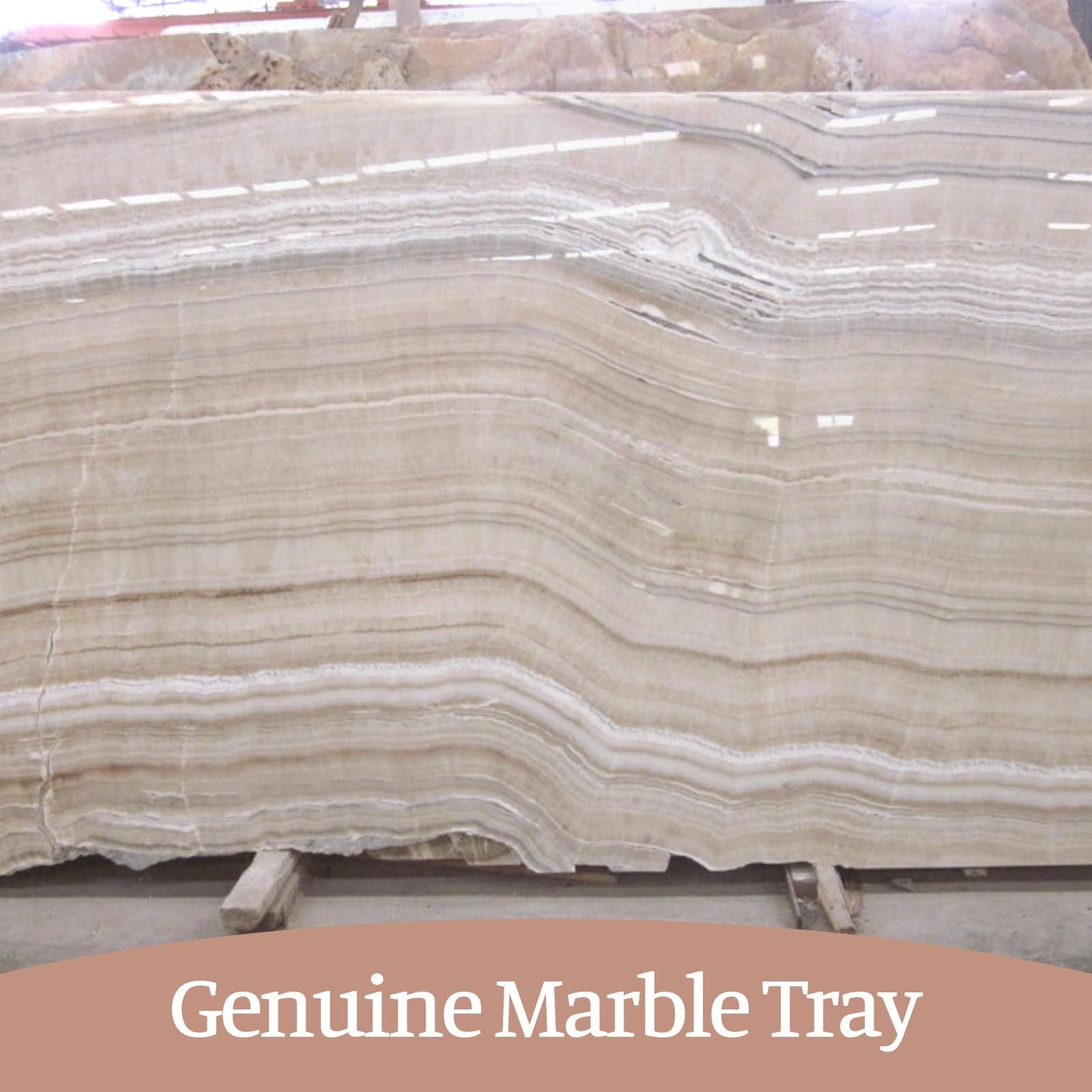 Koville Natural Marble Tray, 12"x6" Decorative Tray for Countertop, Catchall for Perfume, Candles, Jewelry Dish Moca Jade