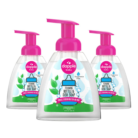 Dapple Baby Fragrance-Free Foaming Baby Bottle & Dish Soap - (3 Pack) 13 fl oz - Plant-Powered Cleaner for Bottles, Pump Parts, and Sippy Cups