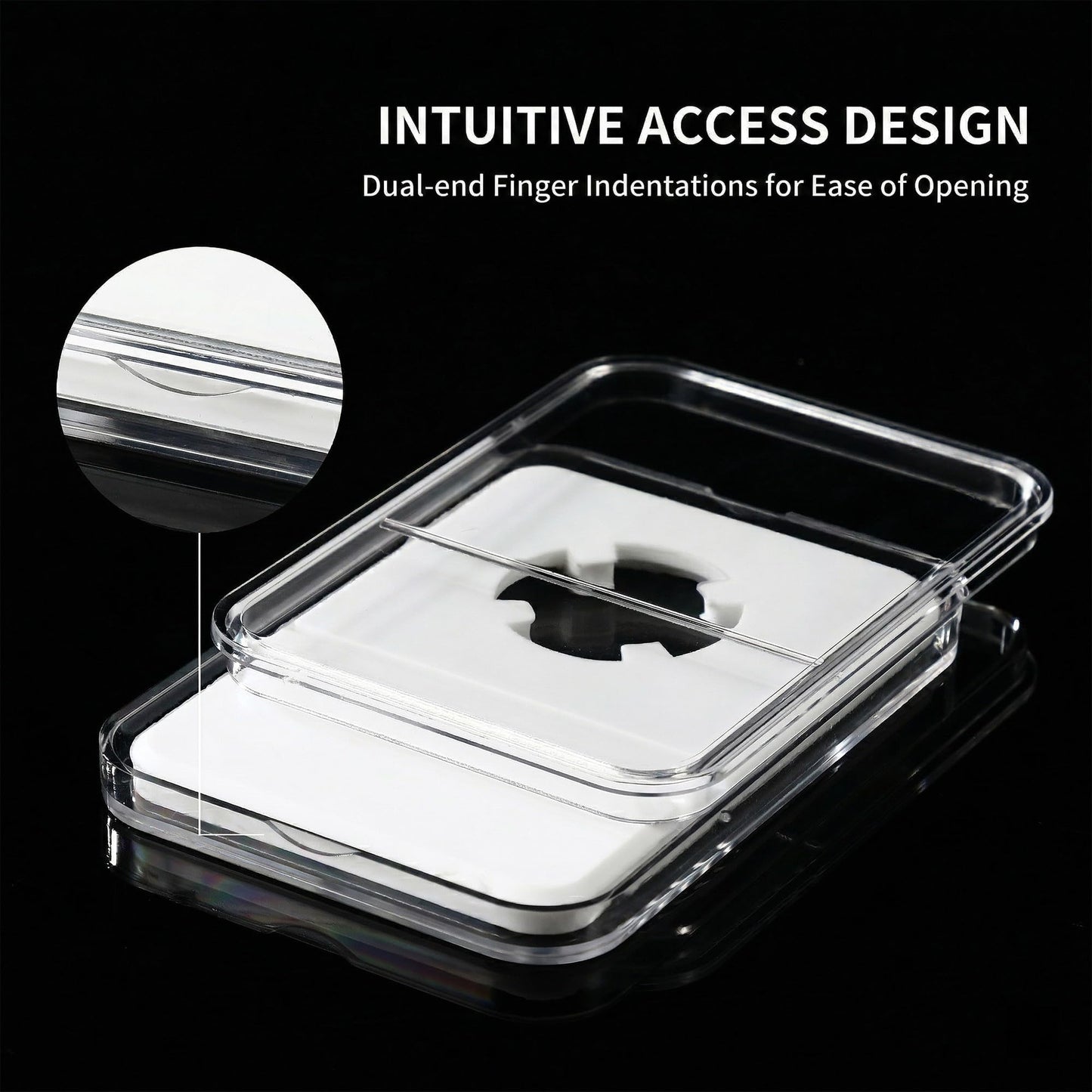 10-Pack 30mm Coin Slab Holder for Kennedy JFK Half Dollars, Clear Acrylic