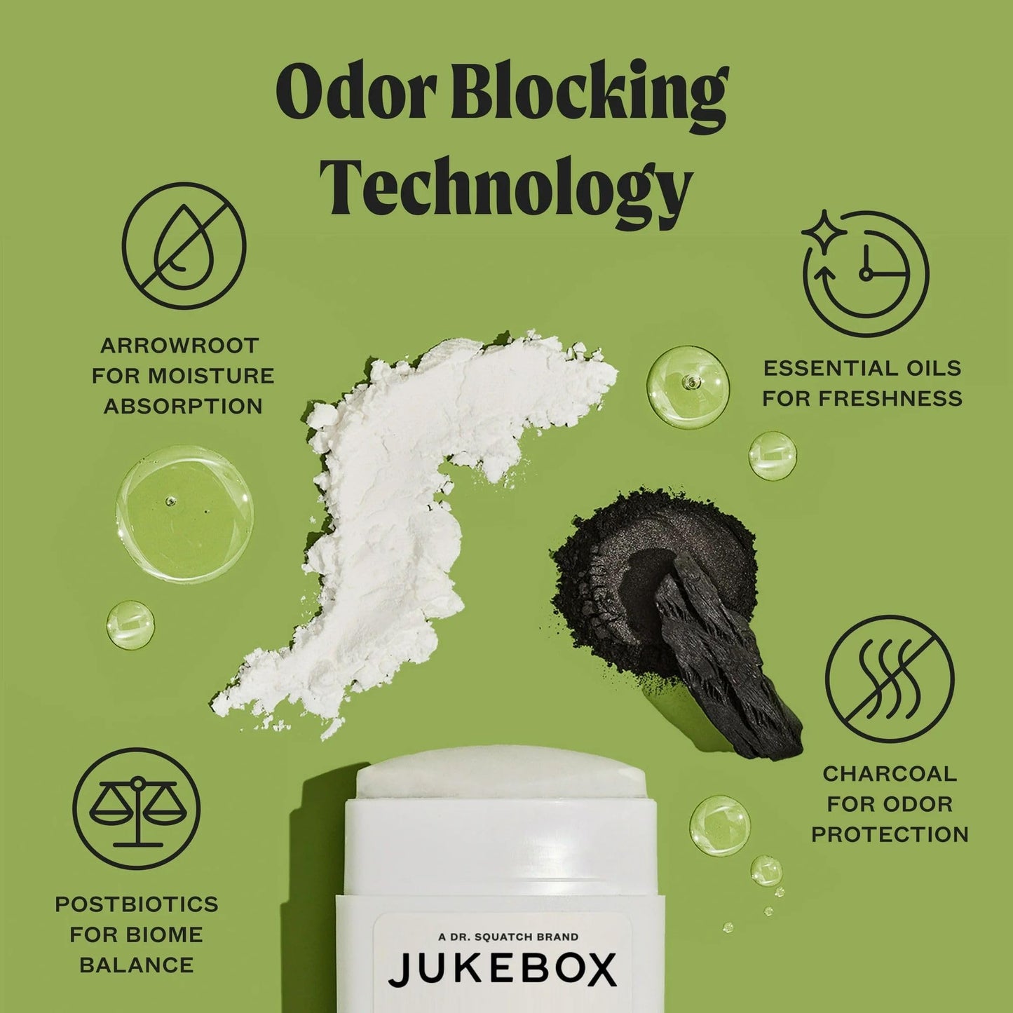 Jukebox Natural Deodorant for Women–Vanilla on Vinyl-Aluminum-Free, No Baking Soda, No Harsh Chemicals, Odor Blocking Technology, Vanilla Bean, Ylang Ylang, Amber-a Dr. Squatch Brand-2.65oz, 2 Pack