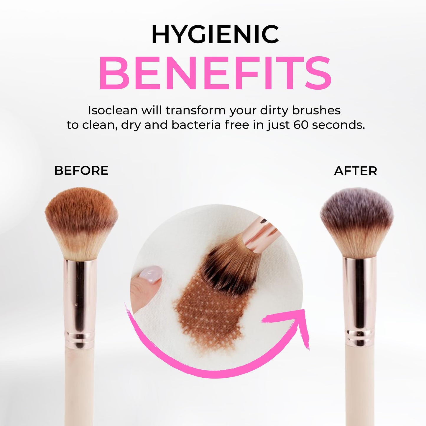 Isoclean Makeup Brush Cleaner – Gentle Daily Use Solution, Reduces Product Buildup, Improves Application, Easy Clean Brush Cleaning Solution & Sponge Cleaner - Spray Top, 18 fl oz