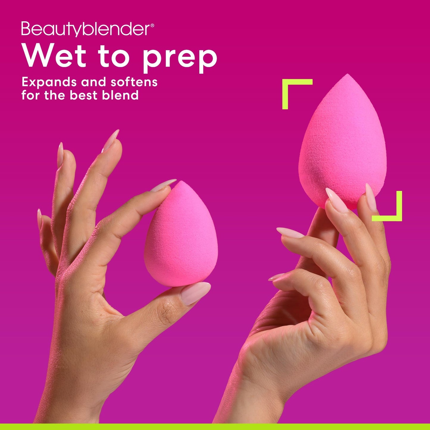 Beautyblender Original Pink Makeup Sponges | Super-Soft Blending Foam for Foundations, Powders & Creams | Reusable & Washable, Vegan & Cruelty Free, Streak-Free Finish - Pack of 2