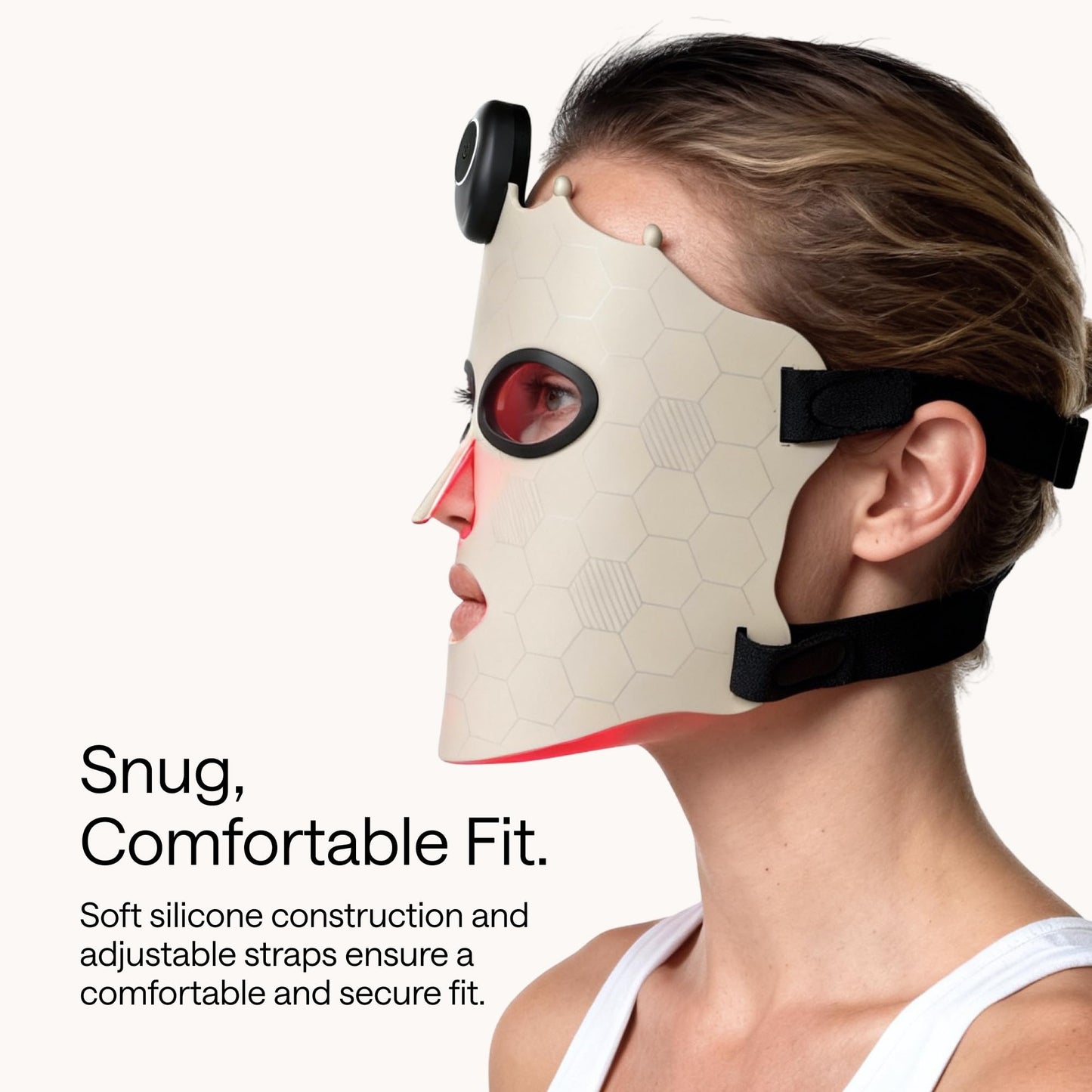 Ulike ReGlow Lite LED Mask With 3 Modes for Anti-Acne & Anti-Aging, Powerful LED Beads With Red, Blue and Mixed Light, 3D Facial Comfort Fit, Red Light Therapy Skin Care At Home