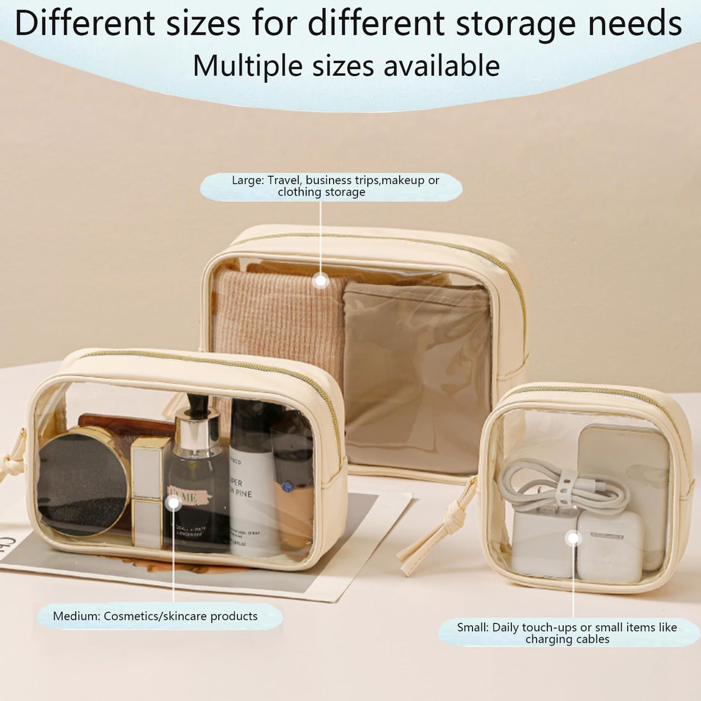 Coraltree 4 PCS Diaper Bag Organizer Set, White