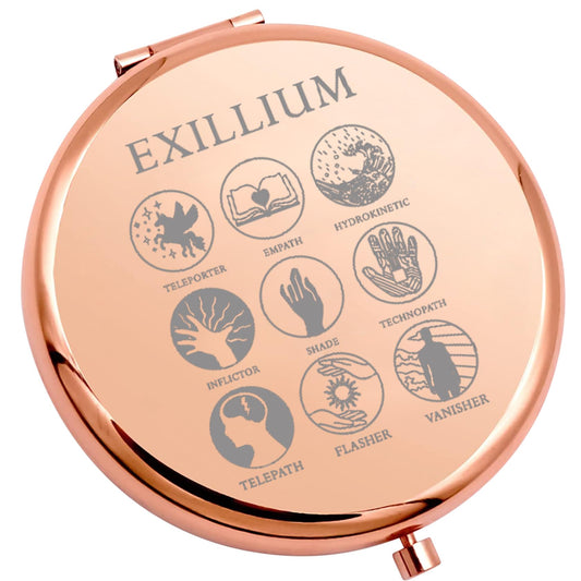 WSNANG KOTLC Inspired Book Lover Makeup Mirror - Bookish Gift for Reader (EXILLIUM Folding Mirror)