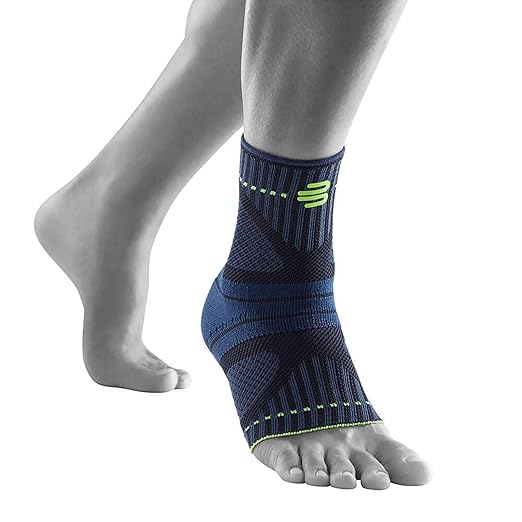 Bauerfeind Sports Ankle Support Dynamic - Ankle Compression Sleeve for Freedom of Movement - 3D AirKnit Fabric for Breathability - Premium Quality & Washable (XL, Black)