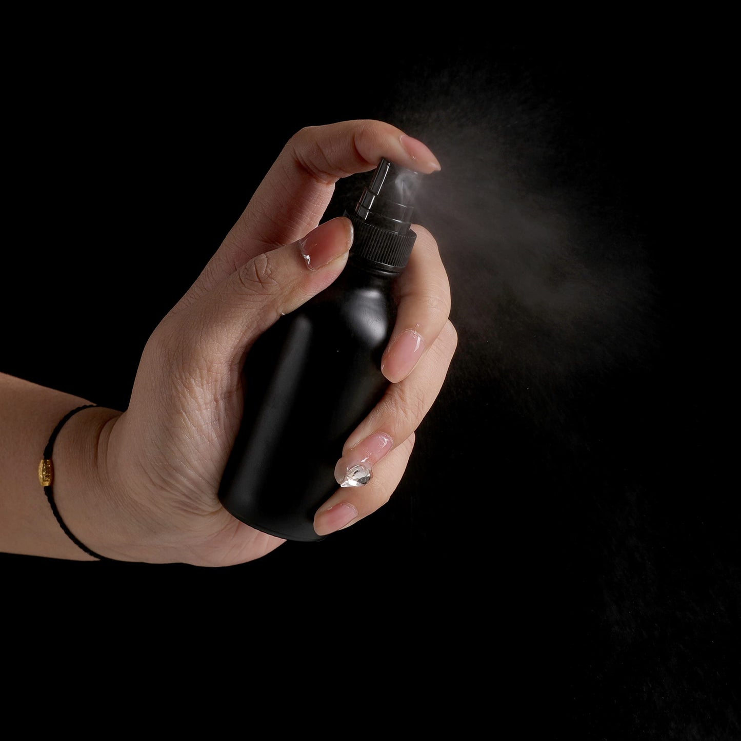 NOOEEISS Frosted Black Glass Small Spray Bottle 2 oz 24 Packs,Fine Mist Sprayer Small Clear Bottles,Refillable Containers mini spray bottles for Cleaning Solutions and Skin Care (Frosted Black 24pcs)