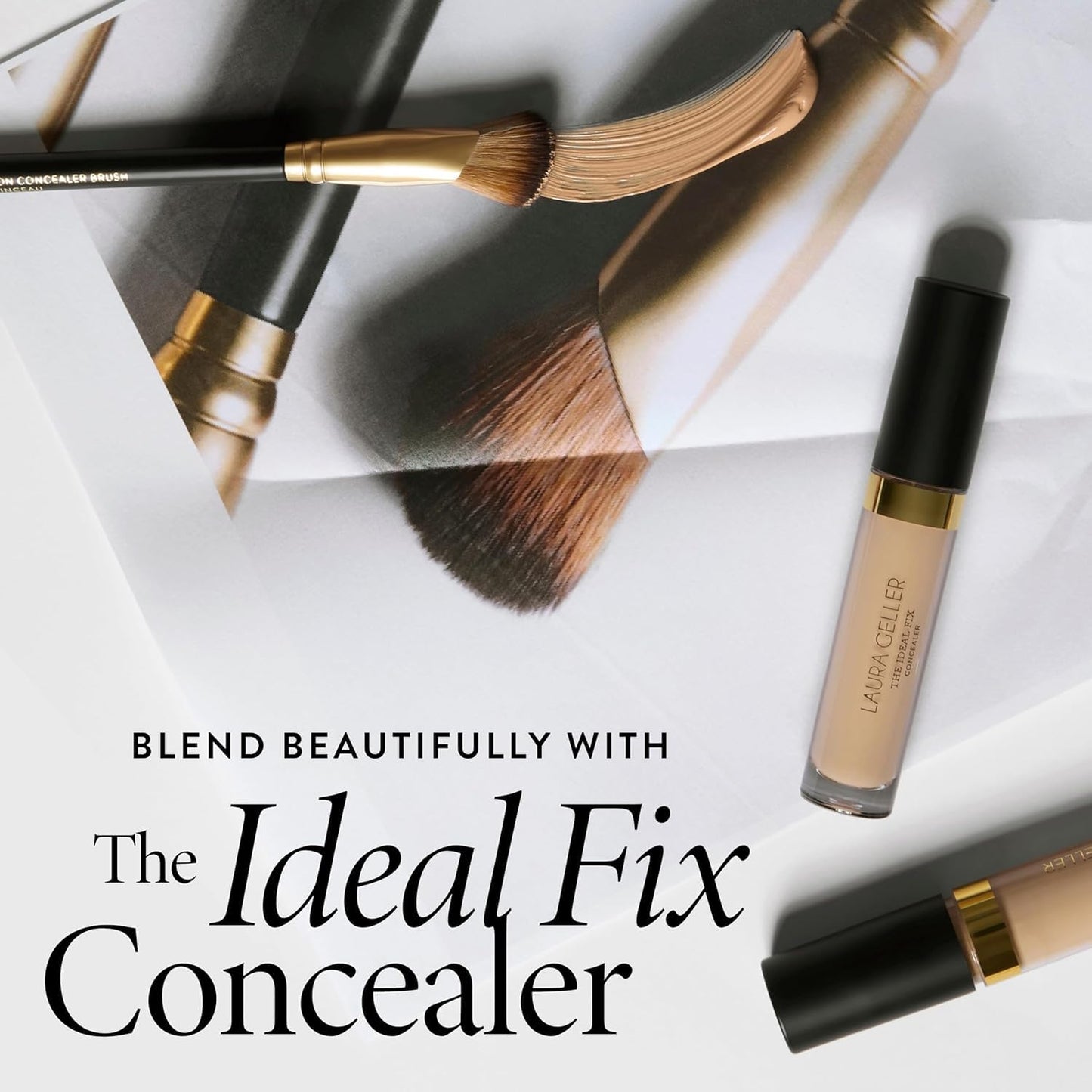 LAURA GELLER NEW YORK Cosmetic Professional Makeup Brushes - Cruelty-Free - 17 Angled Precision Concealer Brush