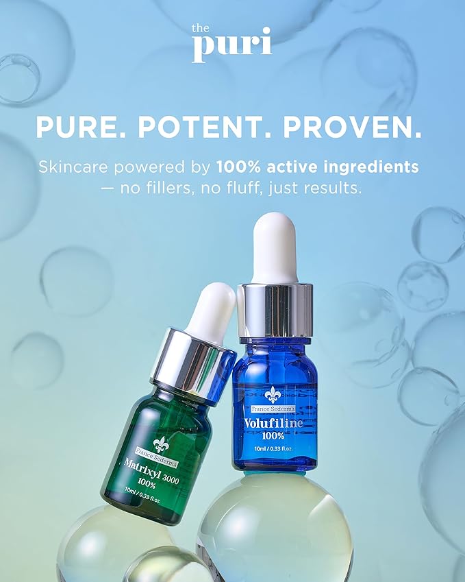 Matrixyl 3000 100% Serum Skincare – Pure Peptide Complex Anti-Aging Facial Ampoule from France Sederma, Collagen Boosting Wrinkle Treatment, Perfect for Layering & DIY, 0.33 fl.oz (10ml)