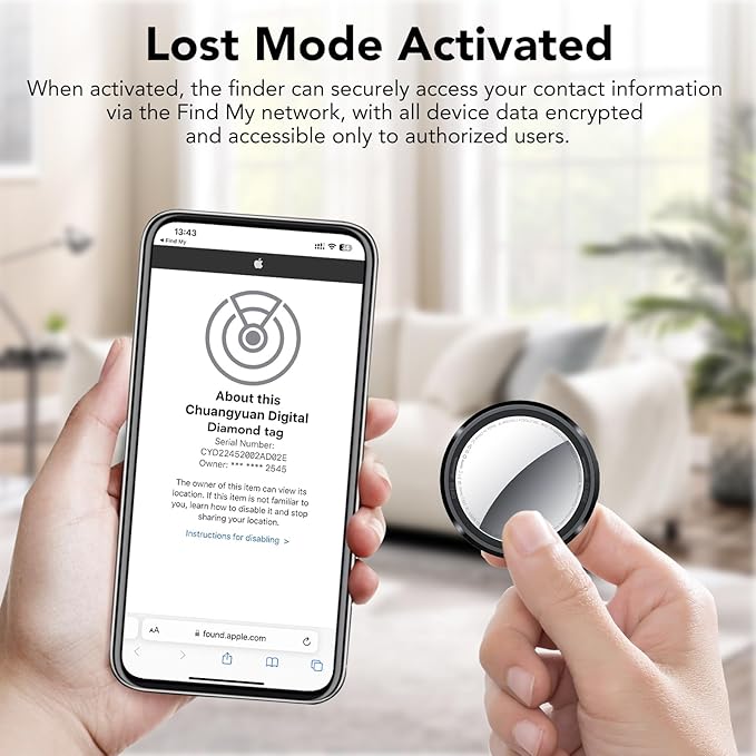 Air Tracker Tags-4 Pack Black | Bluetooth Tracker Work with Apple Find My (iOS Only), Smart Tag with Protective Case/Keychain/Lanyard, Item Finder for Luggage/Key/Suitcase, Replaceable Battery