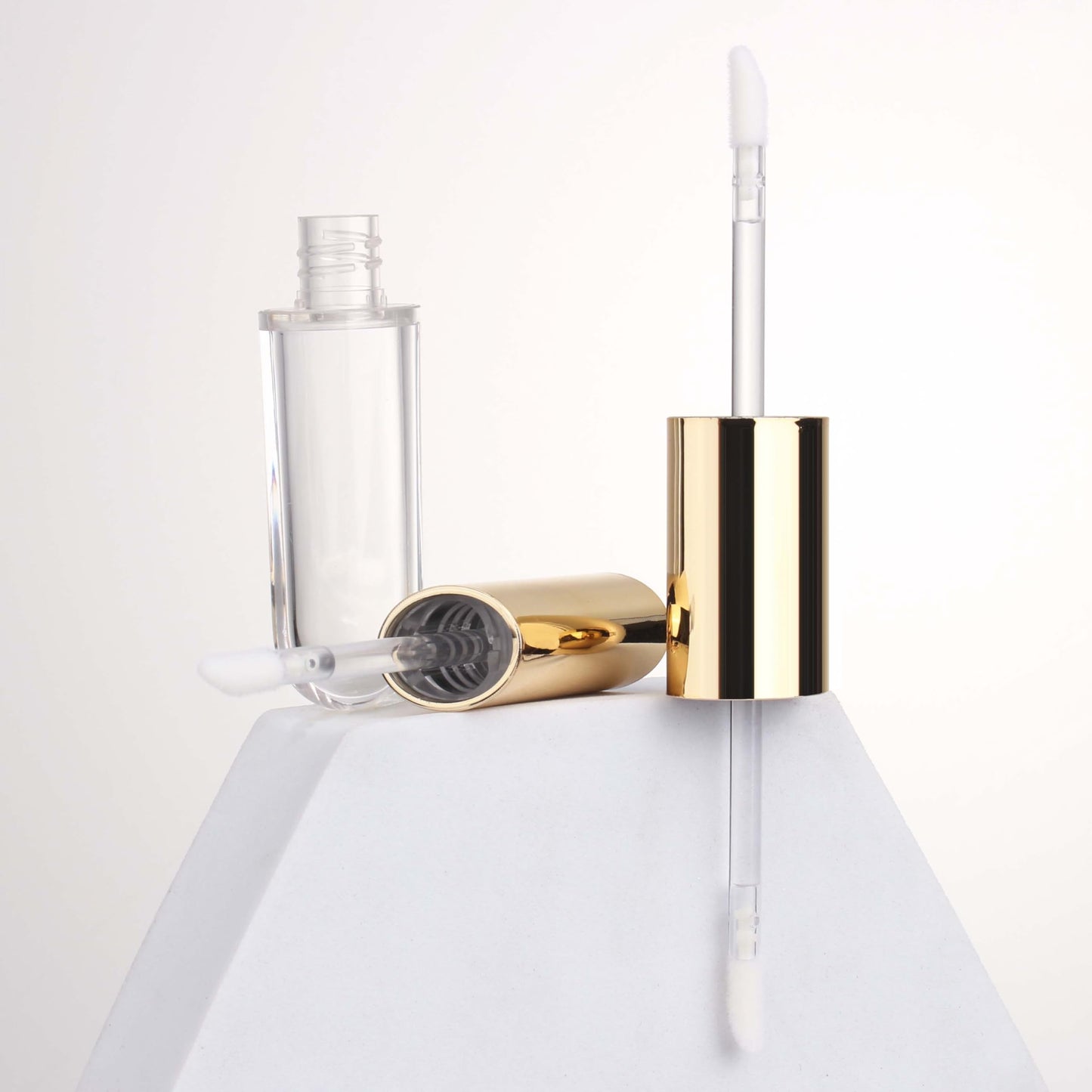 COSIDEA 12pcs Gold Flat 4ml*2 dual Ended lip gloss tubes 8ml double end lipgloss tube container