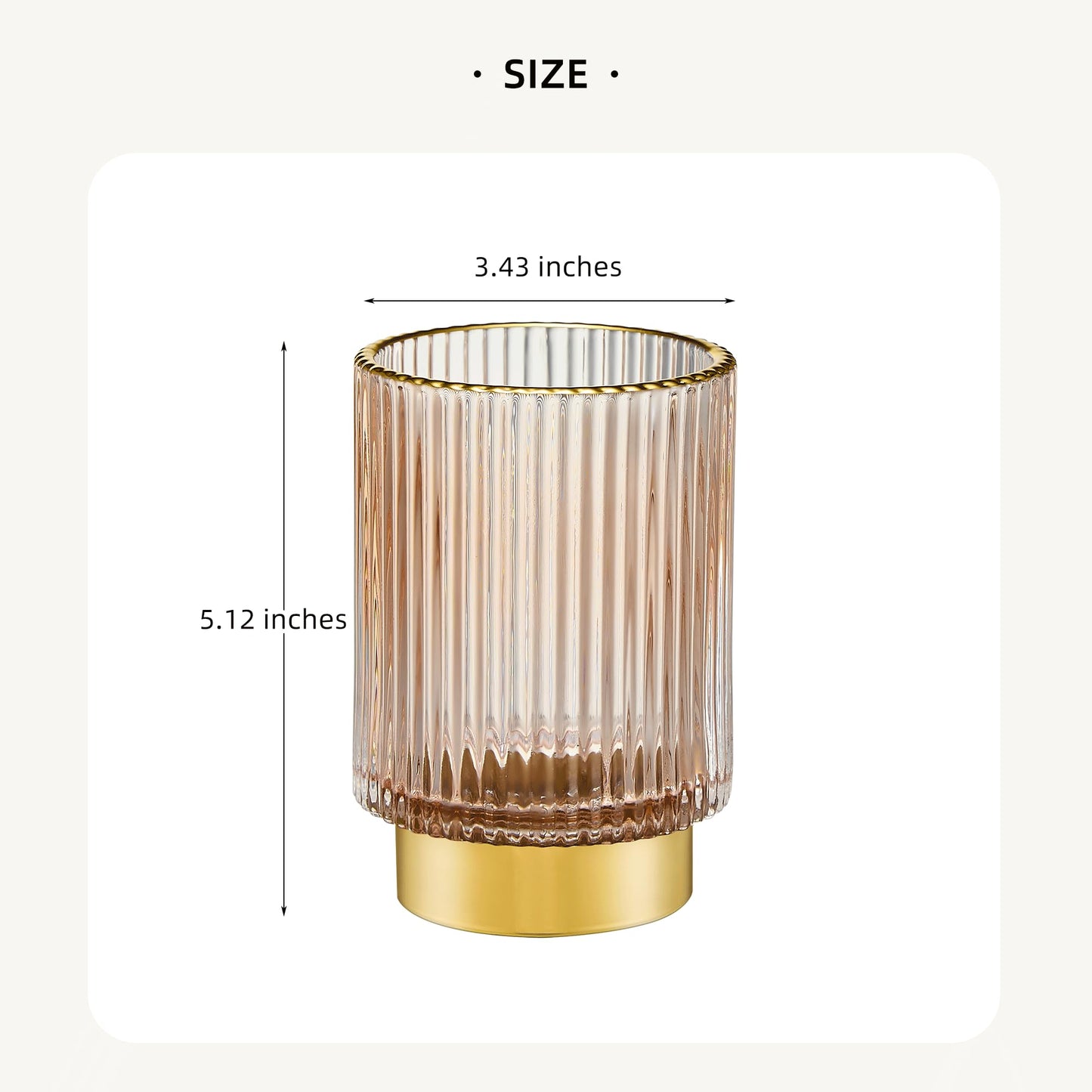 LEICURACE Makeup Brush Holder Organizer,Toothbrush Holders,Desk Pen Pencil Holder,Multifunctional Vintage Glass Brush Cup(A3-27-US)