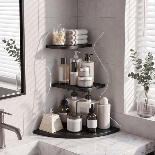 UJQSUN Bathroom Counter Organizer,Corner Bathroom Counter Organizer,Vanity Organizers,Makeup Organizer,Perfume Organizers,Suitable for Bathroom,Dressing Tables,Makeup Tables,Kitchen and Coffee Corner
