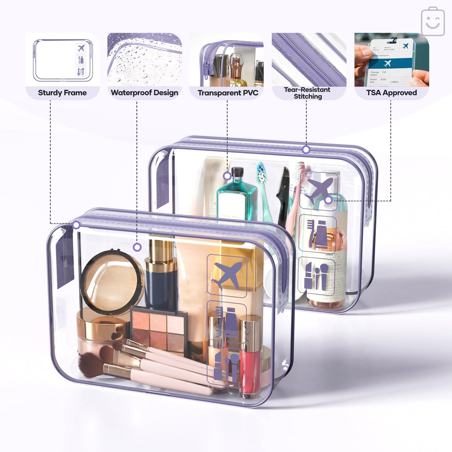 Veken 9/11 Set Compression Packing Cubes for Travel Essentials,Compressible Expandable Large Luggage Suitcase Organizer Bags for Clothing,Space Saver Bags with Over 1000 pcs of Mesh Holes(Purple Gray)
