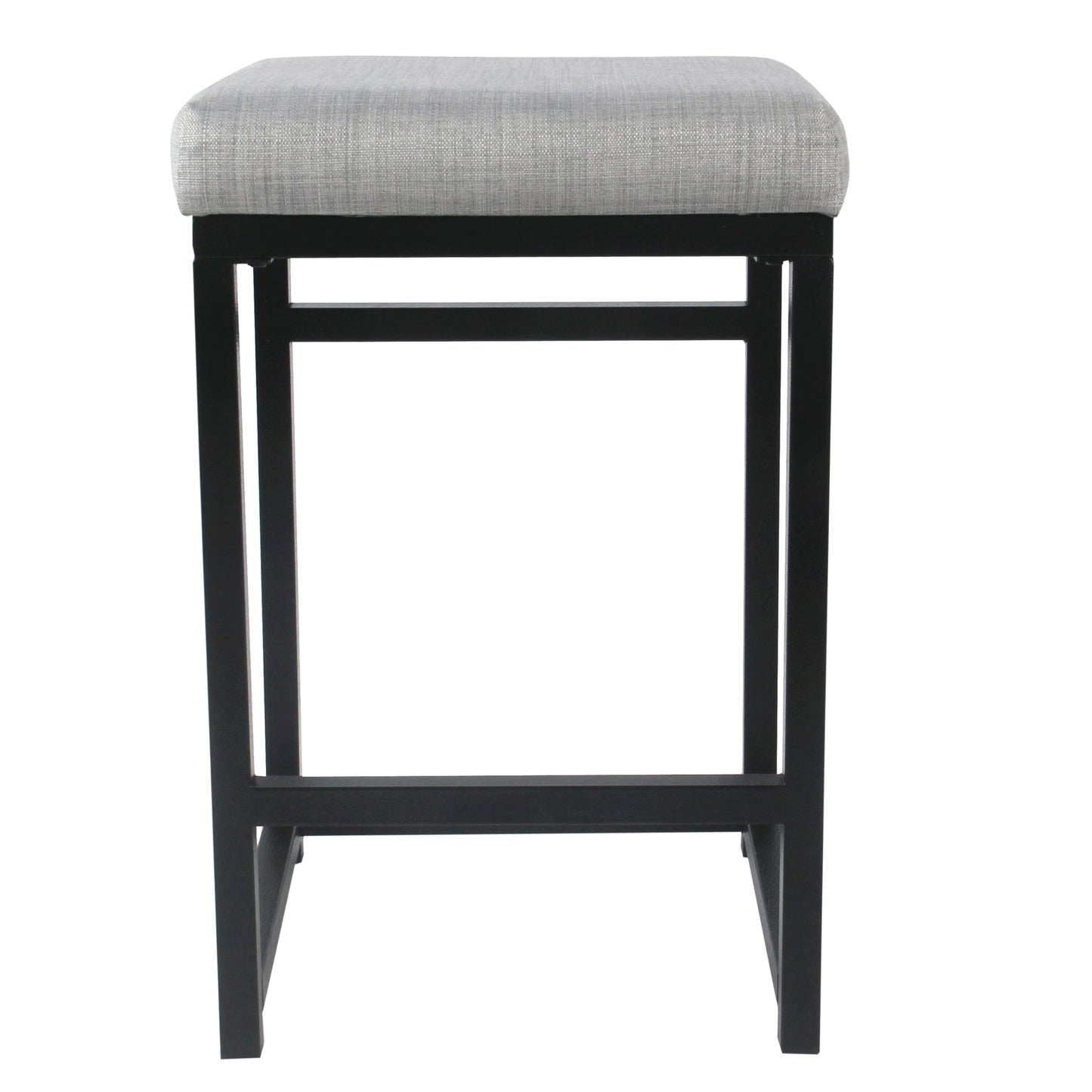 HomePop Metal Frame Counter Stool, 24-Inch, Natural