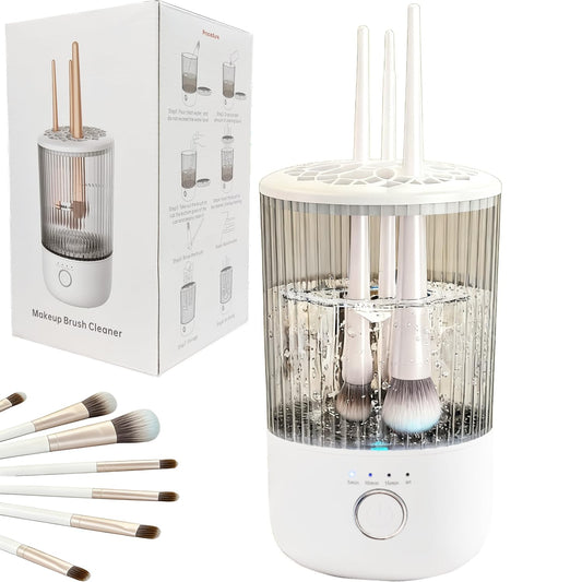 Luslife Electric Makeup Brush Cleaning Machine, Multi Functional Integrated Makeup Brushes Cleaner, One Click Start, Suitable for Various Makeup Brushes & Tools