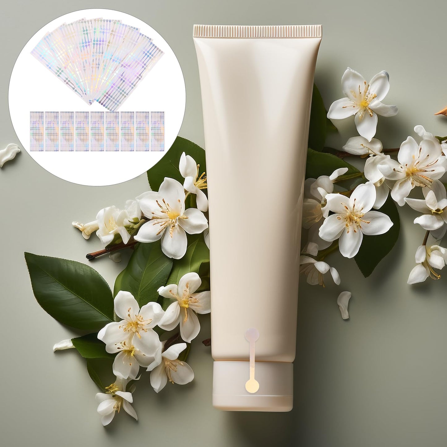 LALAFINA Self Adhesive Seal Stickers 1.18 Inch Long Packaging Labels for Cosmetic Bottles Essential Oil Box Sealing Tamper Evident Stickers 500 Pcs