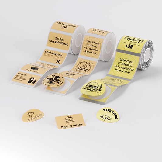 NIIMBOT Labels for B1/B1 Pro/B2/B2 Pro/B21/B21 Pro Label Maker, 3 Roll Assorted Sizes Label Paper Set for Business/Handmade/House/School/Office