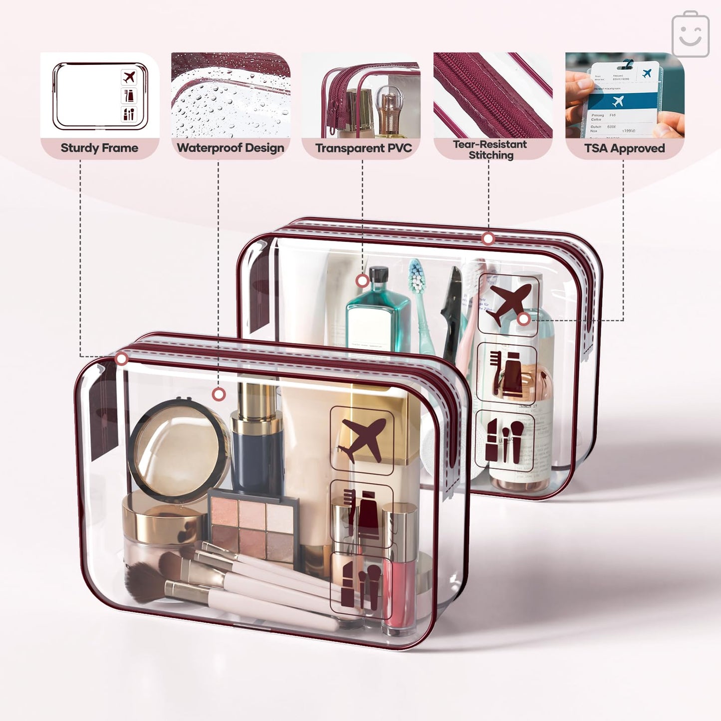 Veken 9/11 Set Compression Packing Cubes for Travel Essentials,Compressible Expandable Large Luggage Suitcase Organizer Bags for Clothing,Space Saver Bags with Over 1000 pcs of Mesh Holes(Wine Red)