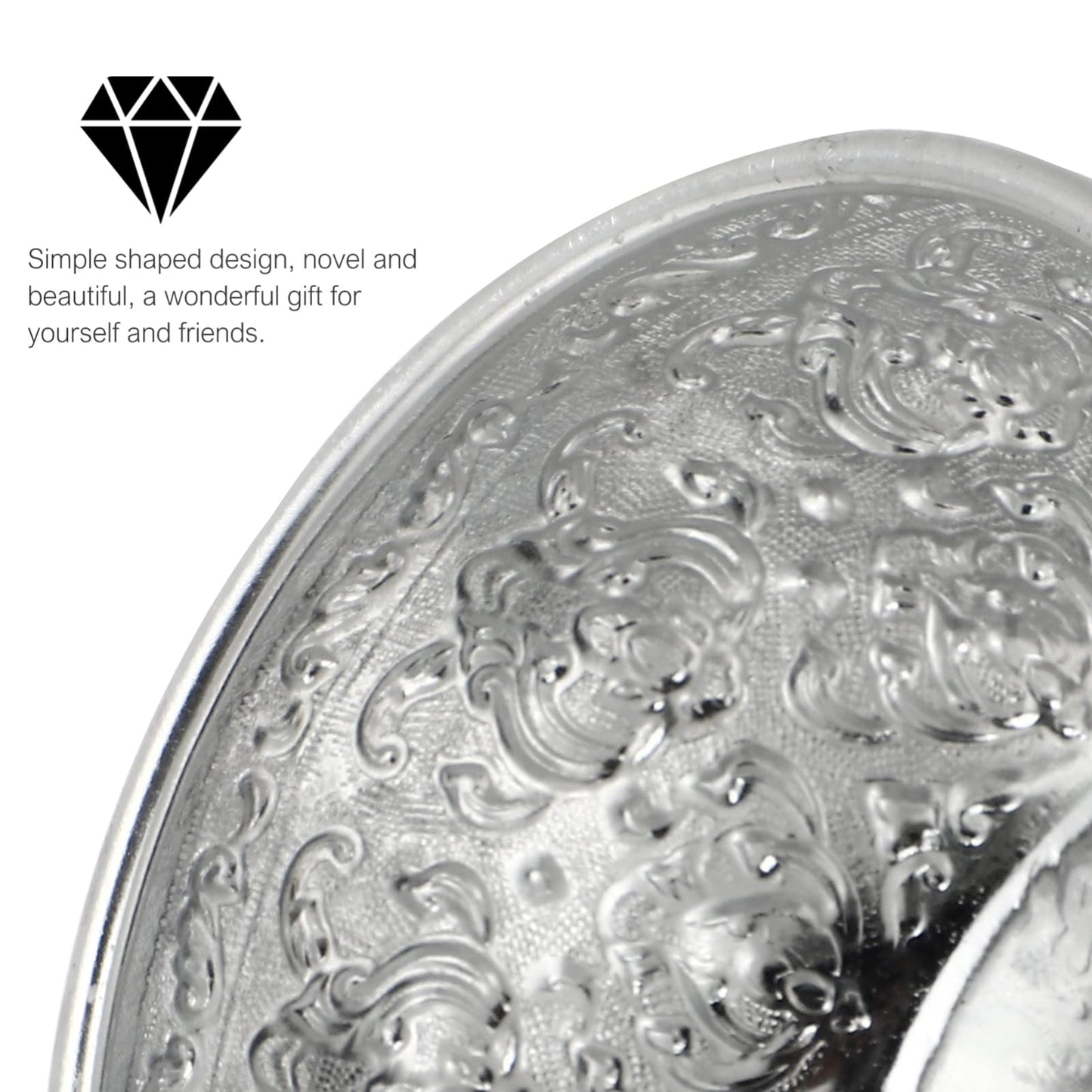 Beaupretty Thai Style Bowl Essential Oil Container Beauty Spa Bowl for Salon Hydrotherapy Massage and Home Use Aluminum with Smooth Surface 4.92 in 1 Piece