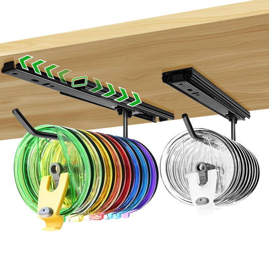 UNIKEYBOX 2 Packs Telescoping Slides Tumbler Lid Organizer Inside Cabinet, Muti Kitchen Hanger for Cup Lid Holder, Drilling Installation for Kitchen Storage Cup Lid Storage Organizer Black