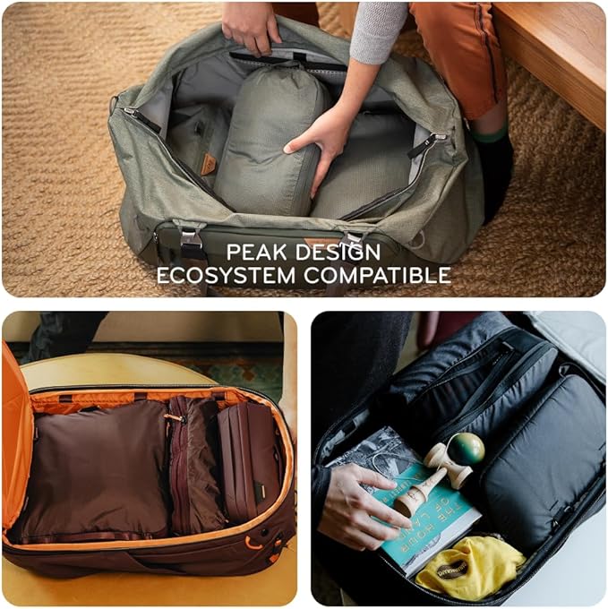 Peak Design Packing Cube, Ibis, Weatherproof Luggage Cube with Dual Compartment Organization, Expansion and Compression, Zipper Opening, Travel Organizer for Men and Women, Size S