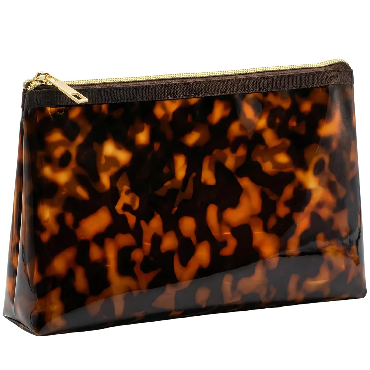 ORBENTO Retro Tortoise Printed Makeup Cosmetic Bag Mini Pouch