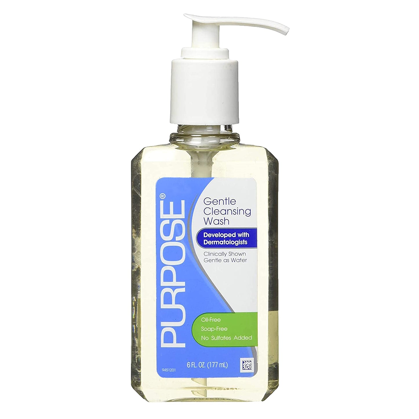 Purpose Gentle Cleansing Wash For All Skin Types, Gentle As Soap, Removes Dirt, Oil, and Makeup Without Over-Drying, Pump Bottle, 6 Fluid oz (Pack of 6)