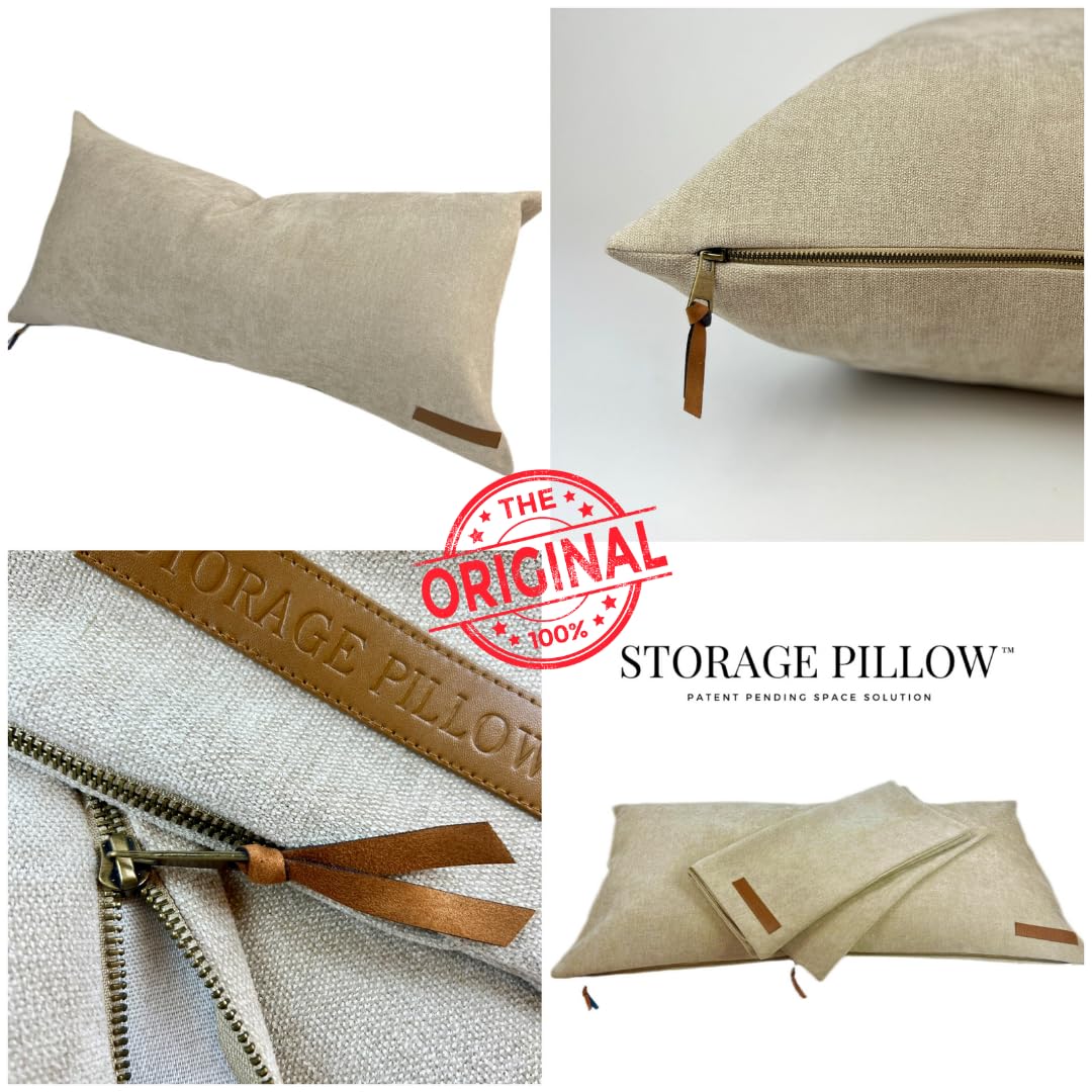 THE STORAGE PILLOW XL zippered storage Pillowcase FILL w Clothes Bedding Blankets to maximize Space - RV Camper Dorm Tiny Home Boat Inside Organization Ideas Accessories - Small Space Storage Solution