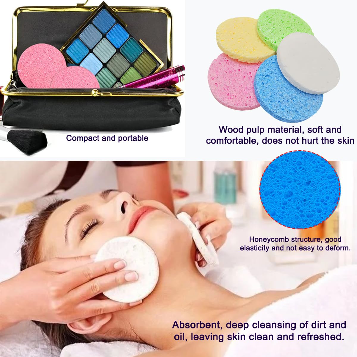 37 Pcs Face Mask Mixing Bowl Set, 5 Plastic Mask Bowl 5 Headbands, 10 compressed Facial sponges 5 Facial Mask Fan Brushes10 facial spatula and 2 Measuring Cups, Esthetician Supplies Tool Kit